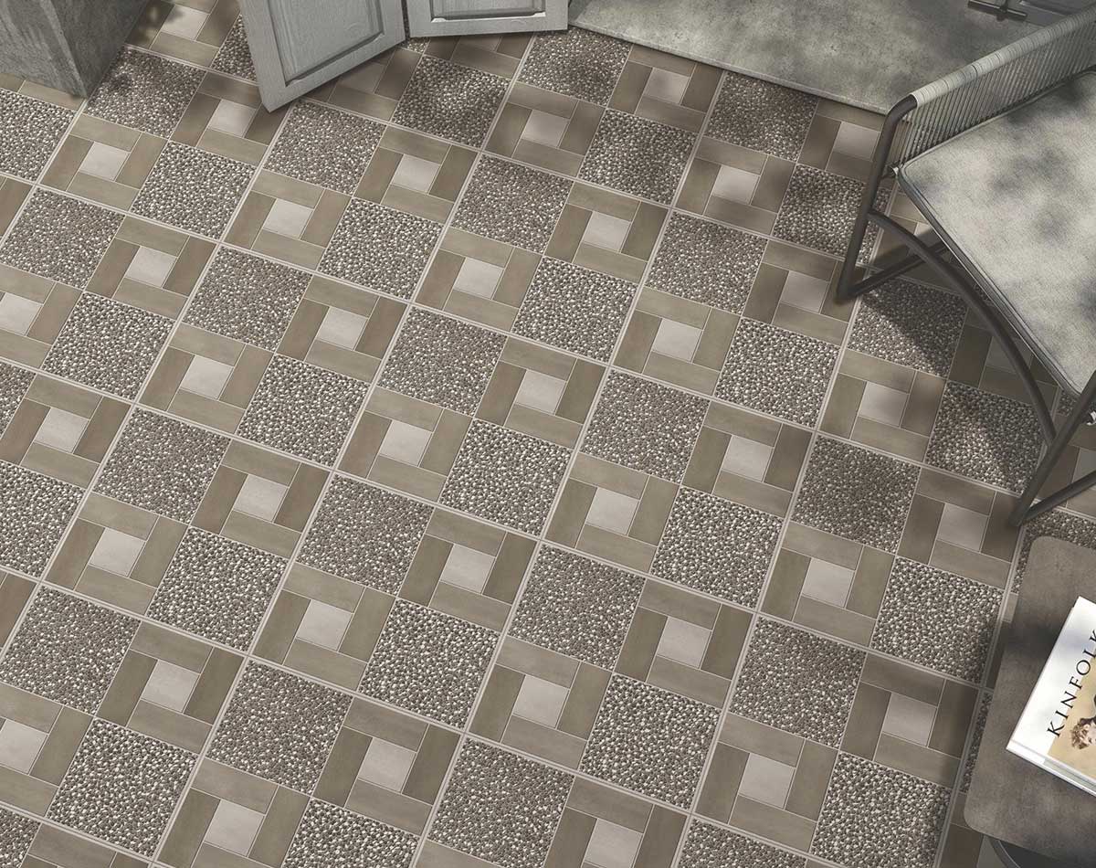 Versatile tile suitable for bedroom, kitchen, bathroom, and outdoor spaces, offering a blend of style and durability for any interior design