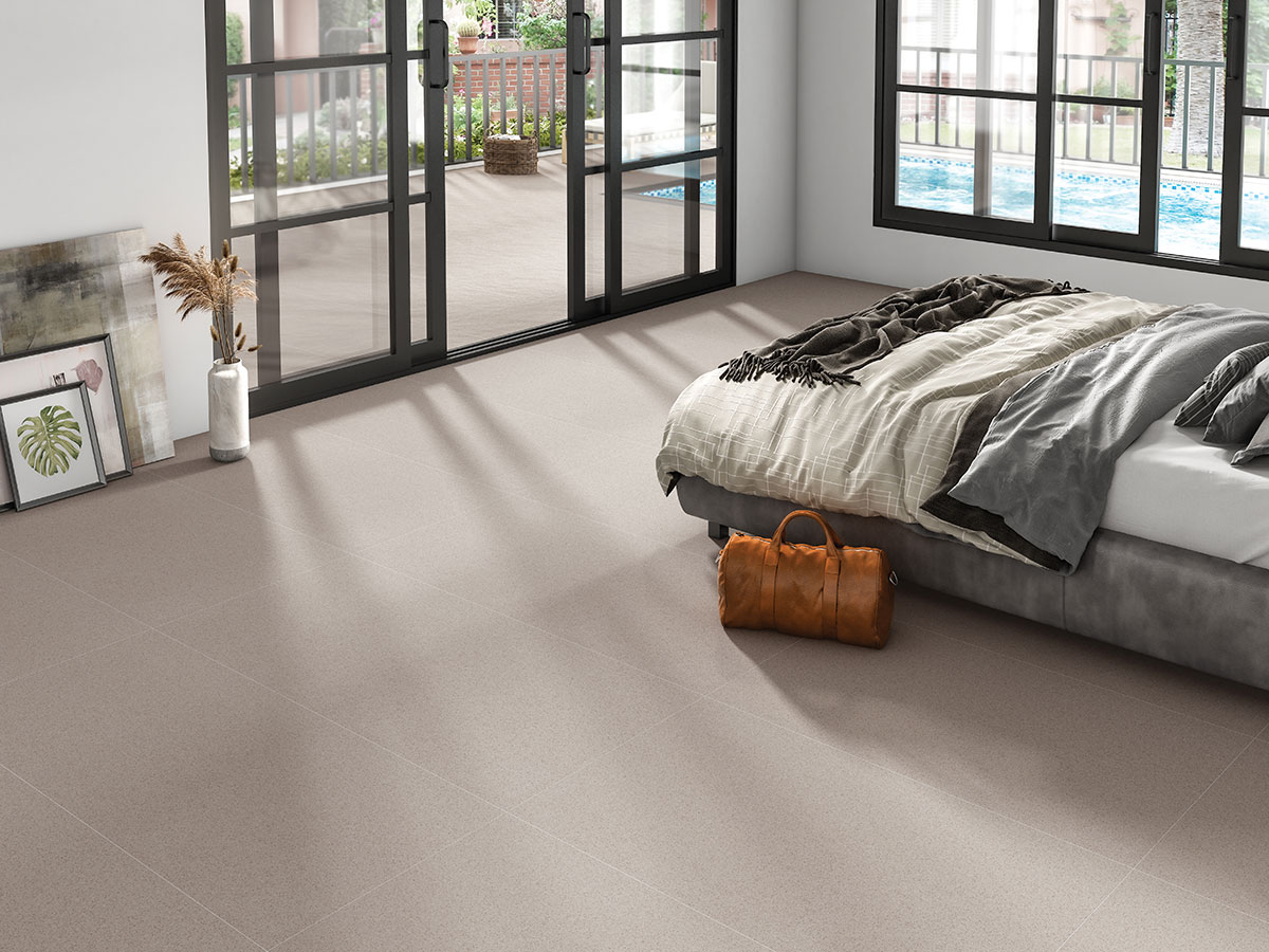 Versatile tile suitable for bedroom, kitchen, bathroom, and outdoor spaces, offering a blend of style and durability for any interior design