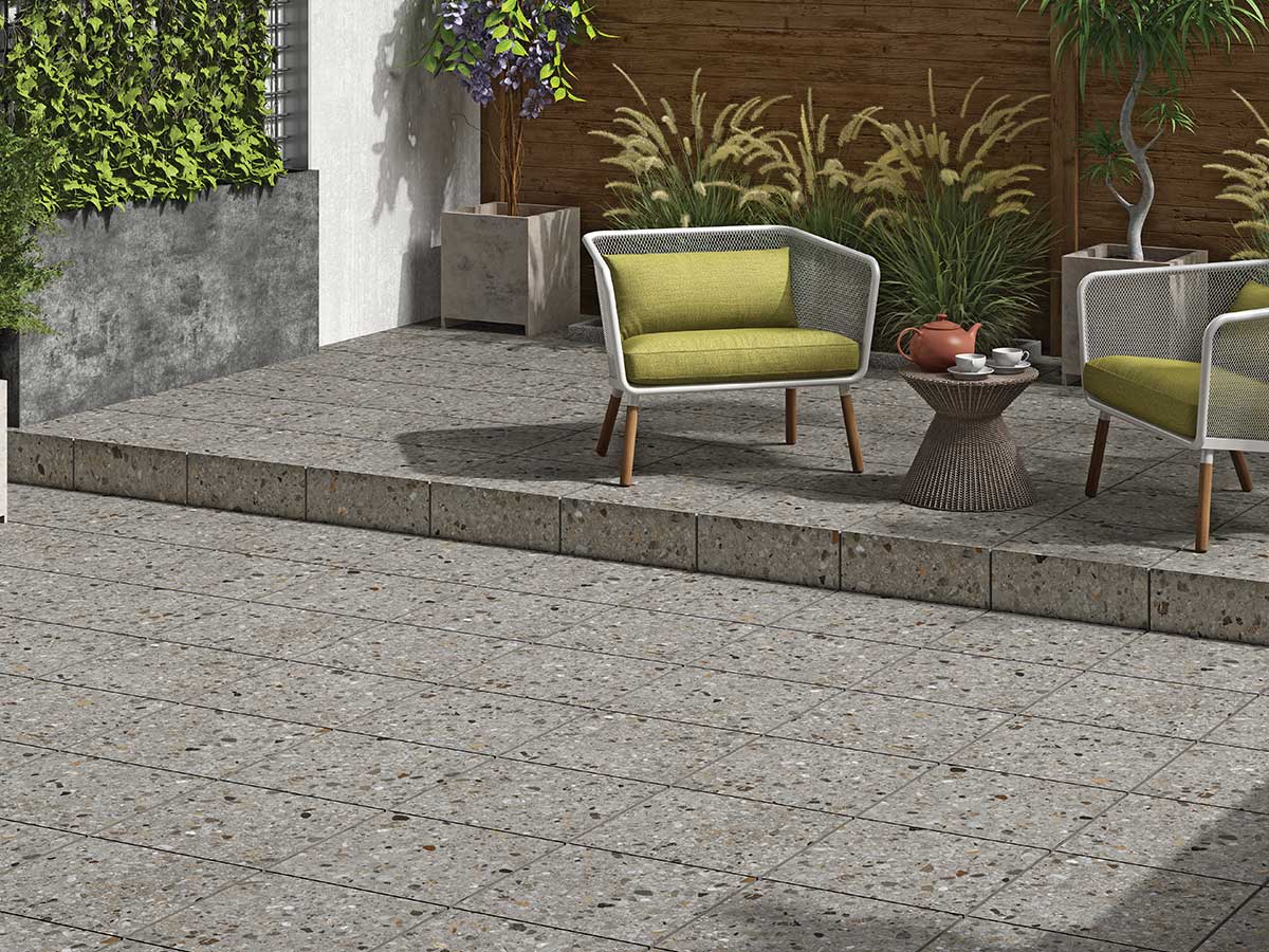 Versatile tile suitable for bedroom, kitchen, bathroom, and outdoor spaces, offering a blend of style and durability for any interior design