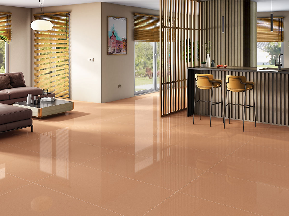Versatile tile suitable for bedroom, kitchen, bathroom, and outdoor spaces, offering a blend of style and durability for any interior design TERRA RED Living Room Tile