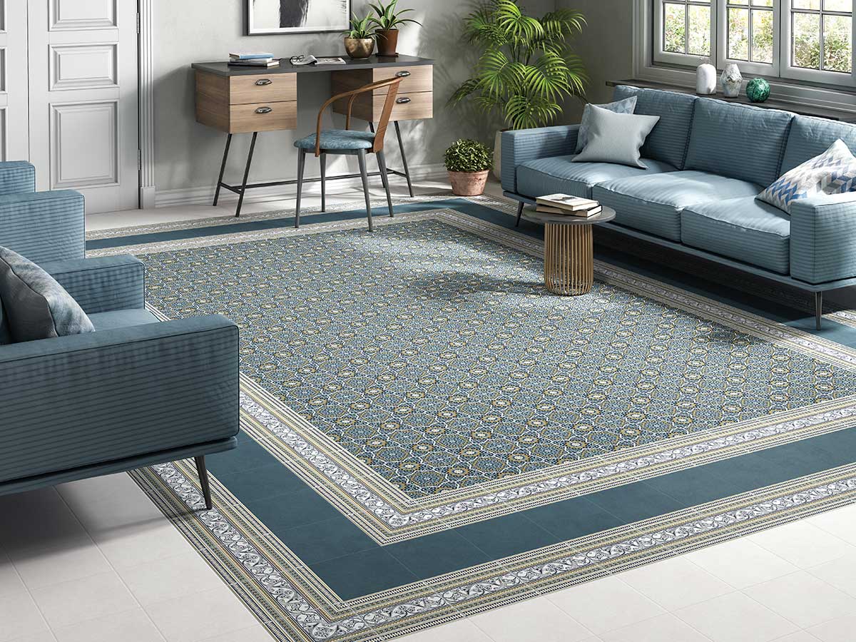 Folk Diamond Living Room Tiles