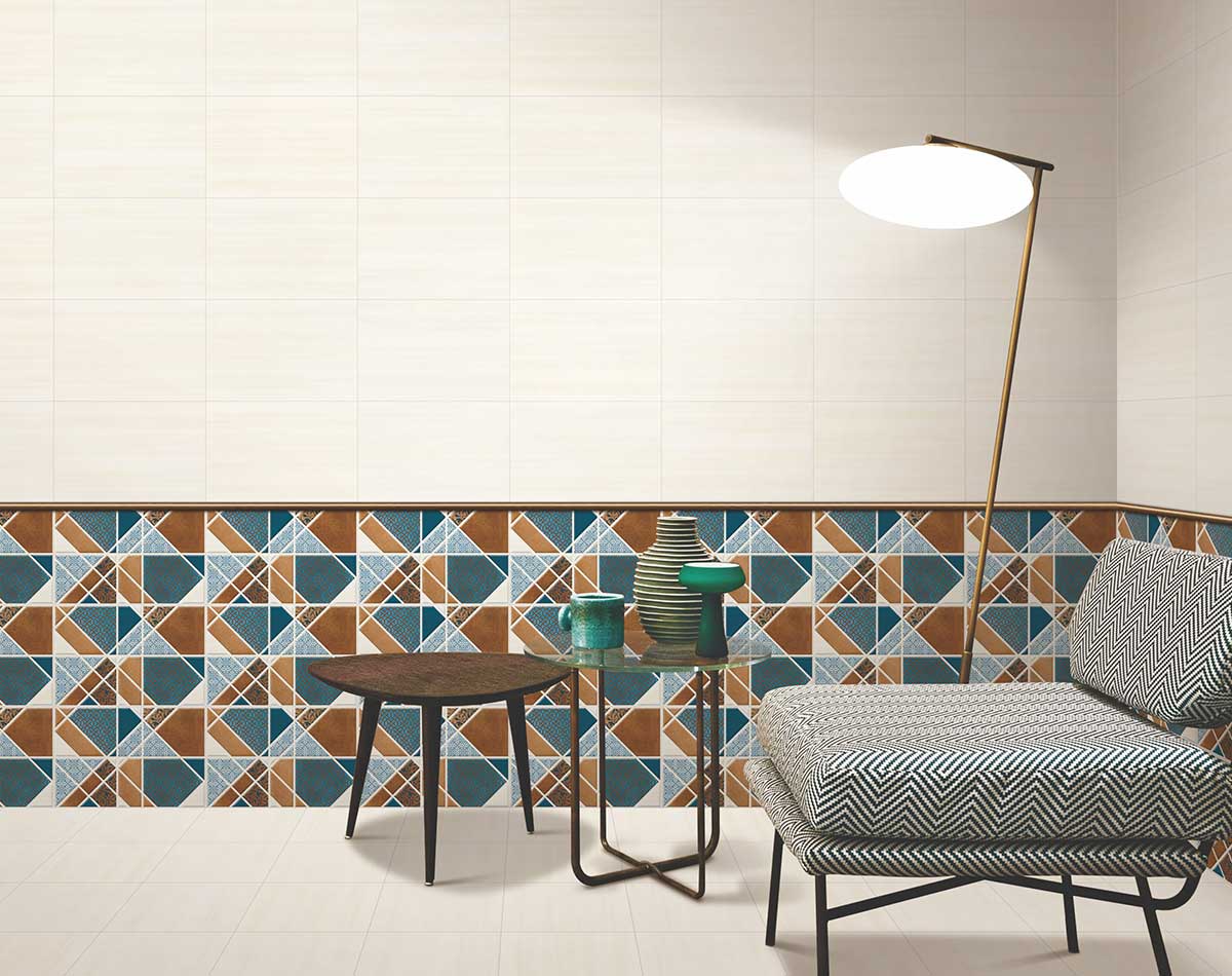 Versatile tile suitable for bedroom, kitchen, bathroom, and outdoor spaces, offering a blend of style and durability for any interior design