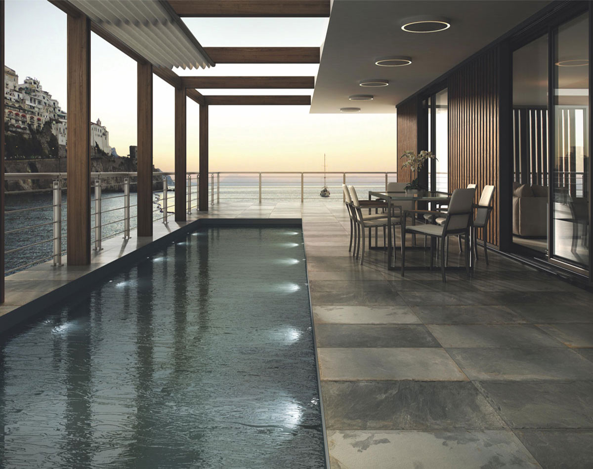 Versatile tile suitable for bedroom, kitchen, bathroom, and outdoor spaces, offering a blend of style and durability for any interior design