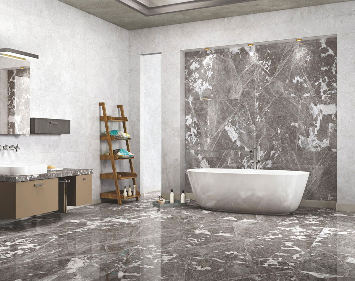 Versatile tile suitable for bedroom, kitchen, bathroom, and outdoor spaces, offering a blend of style and durability for any interior design