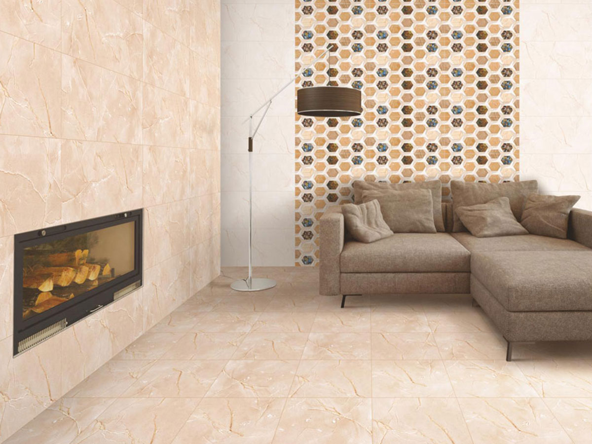 Versatile tile suitable for bedroom, kitchen, bathroom, and outdoor spaces, offering a blend of style and durability for any interior design