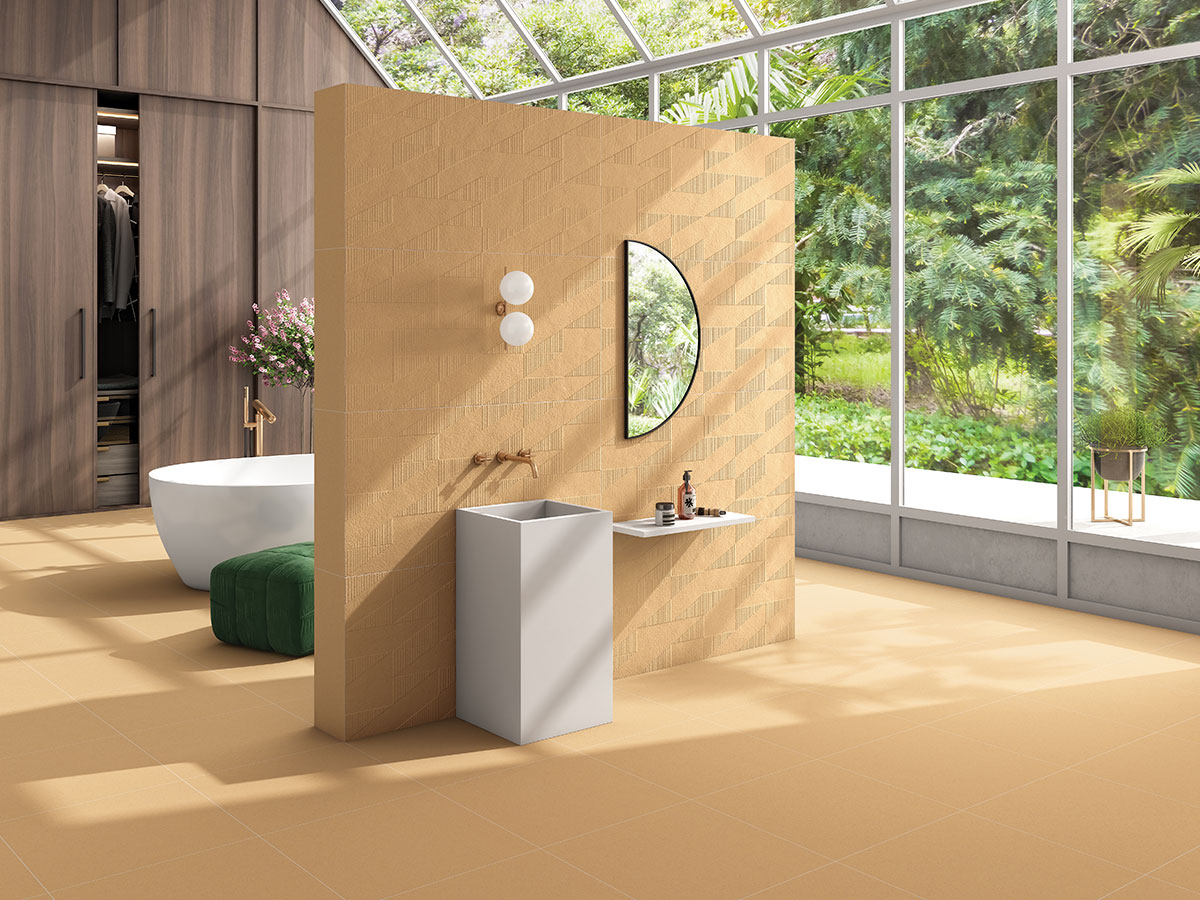 YELLOW OCRA Bathroom Tile - 598x1198mm-598x598mm