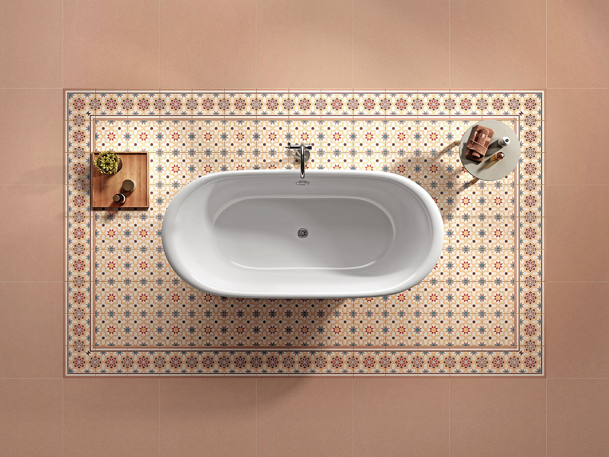 Versatile tile suitable for bedroom, kitchen, bathroom, and outdoor spaces, offering a blend of style and durability for any interior design